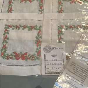 New sferra bros cocktail napkins 200%linen made in Italy